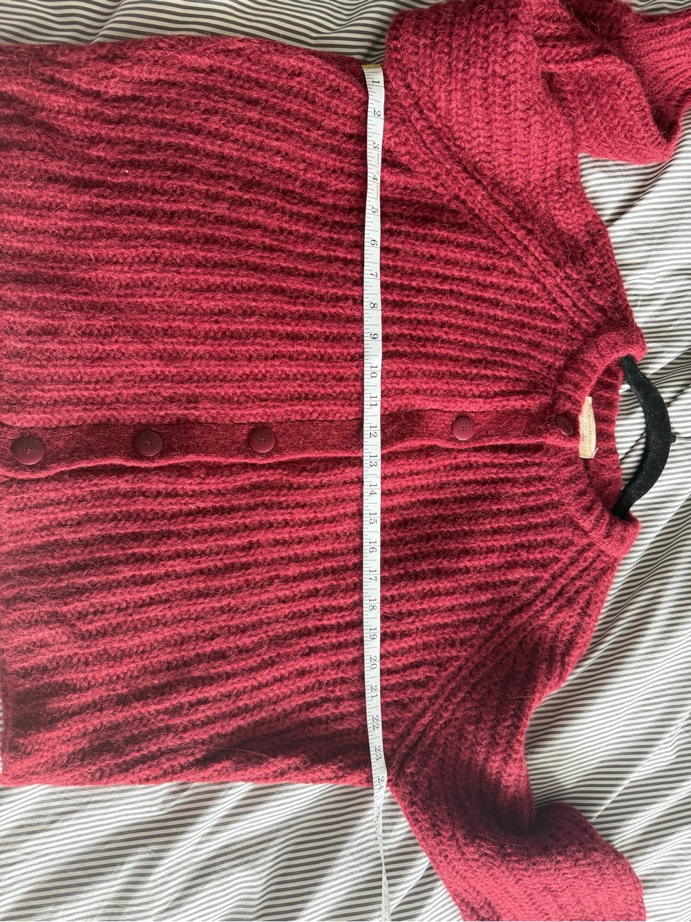 Sezane Emile Cardigan in Burgundy - Small - Picture 8 of 8